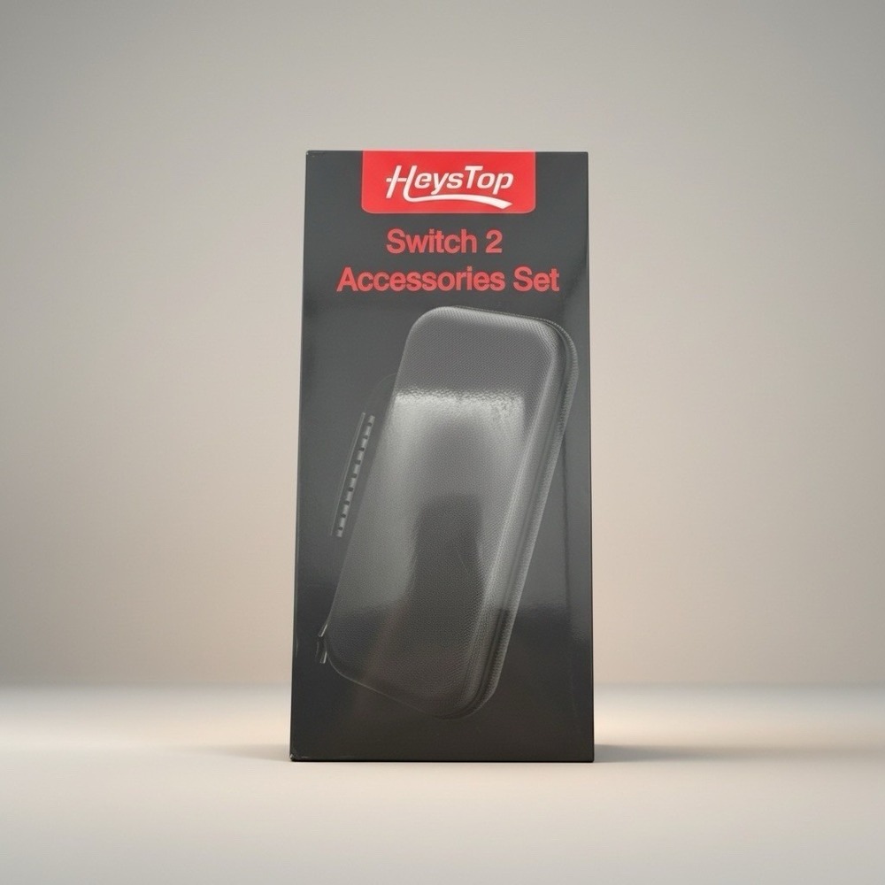 HEYSTOP  Accessories Kit for Switch 2  BLK Carrying Bag Screen Protector Clear